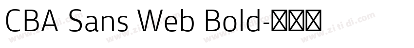 CBA Sans Web Bold字体转换 CBA Sans Web Bold字体转换